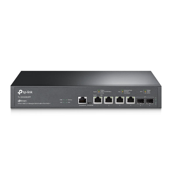 Omada JetStream 6-Port 10GE L2+ Managed Switch with 4-Port PoE