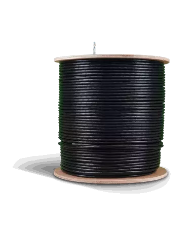 Acconet CAT6 UV Outdoor Ethernet Cable 500m Black CCA SF/TP Roll
