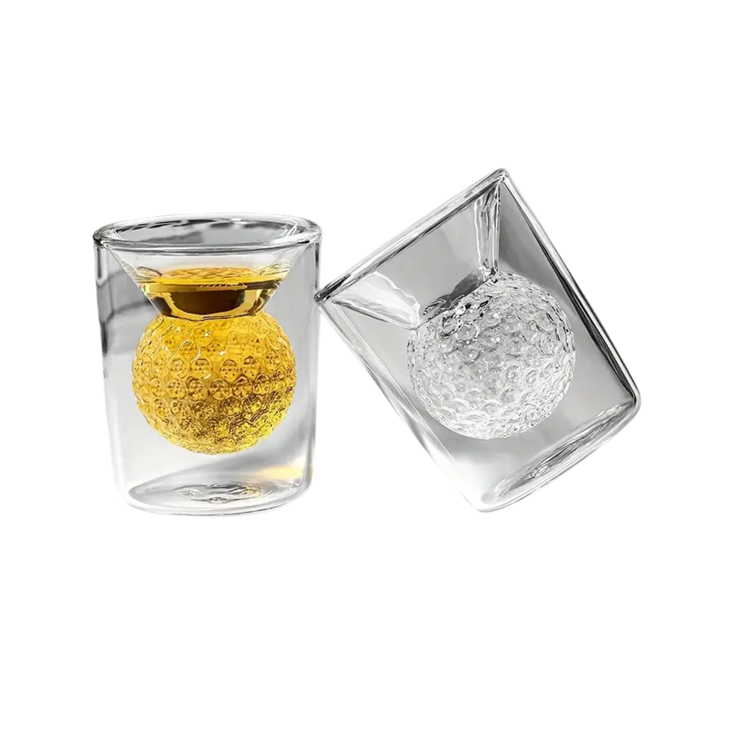 2pcs Golf Ball Shot Glass Set