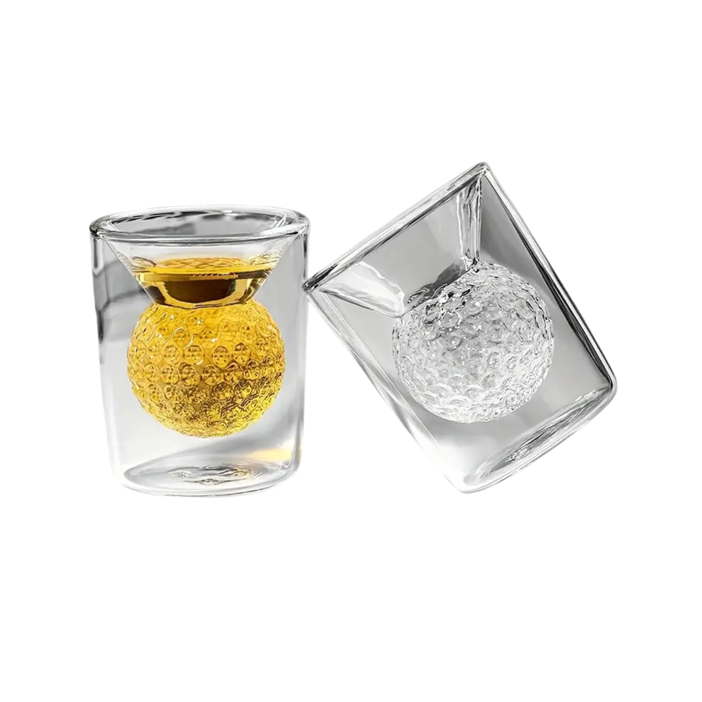 2pcs Golf Ball Shot Glass Set