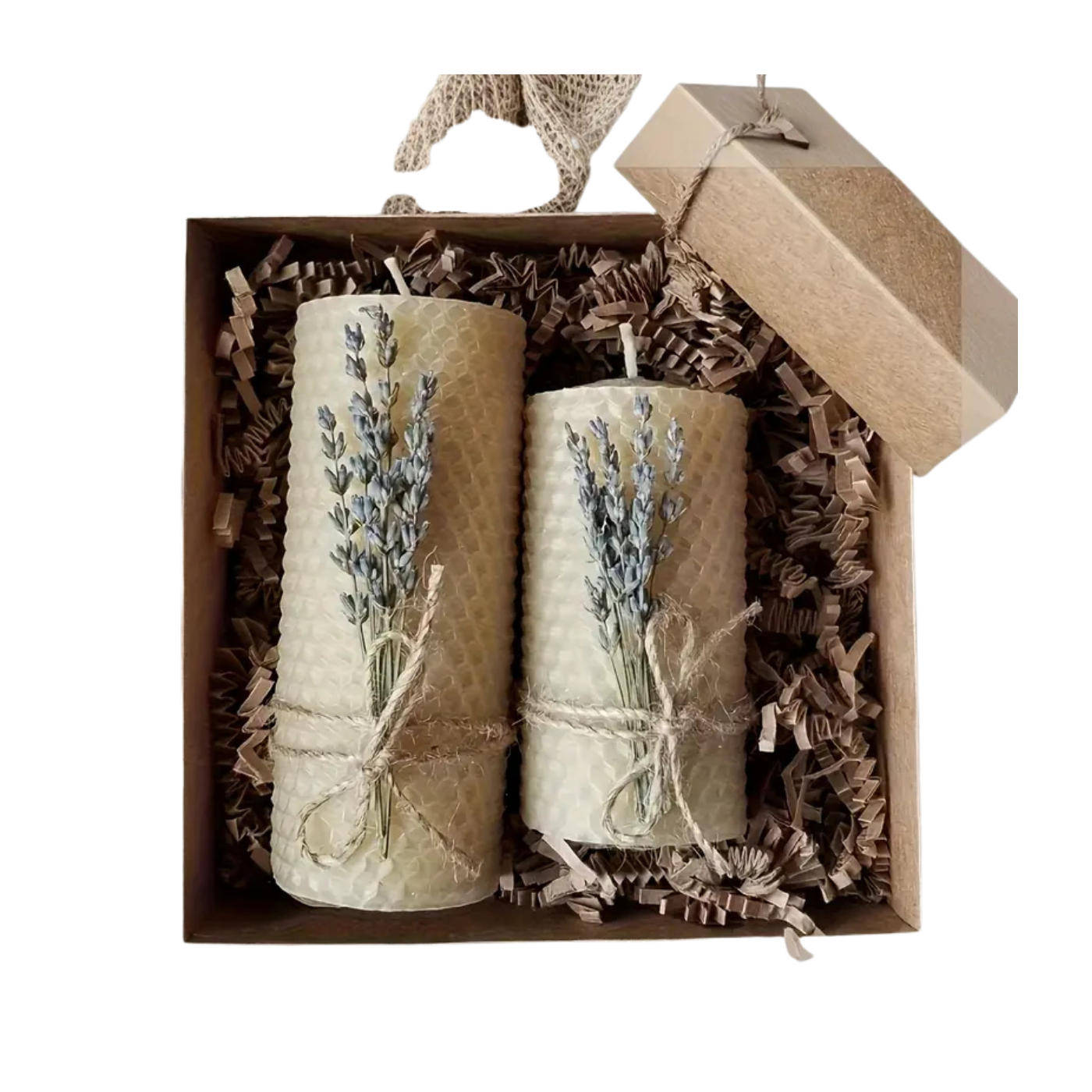 2pc Beeswax Candle Gift Set