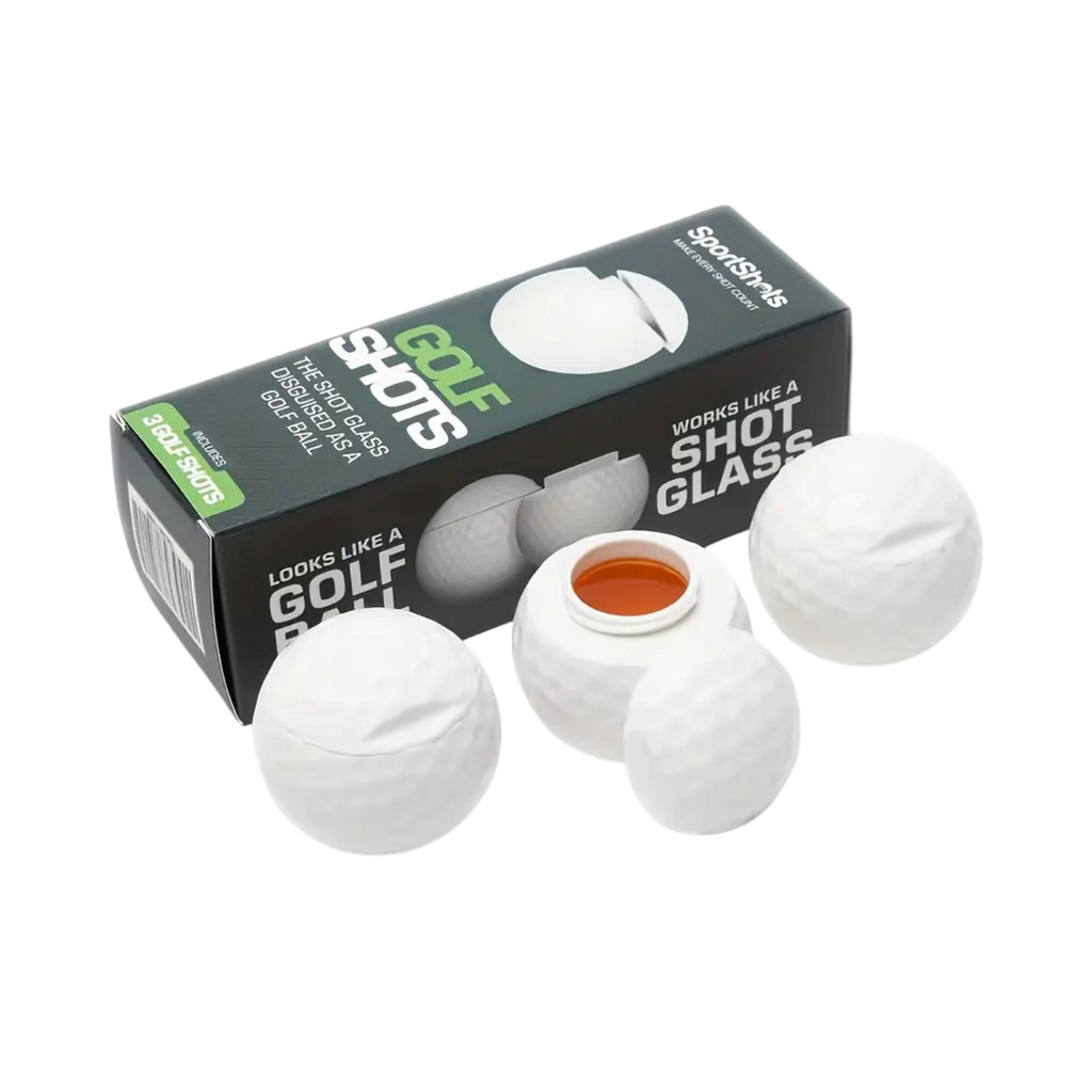 3pc Golf Ball Shaped Shot Glass Container