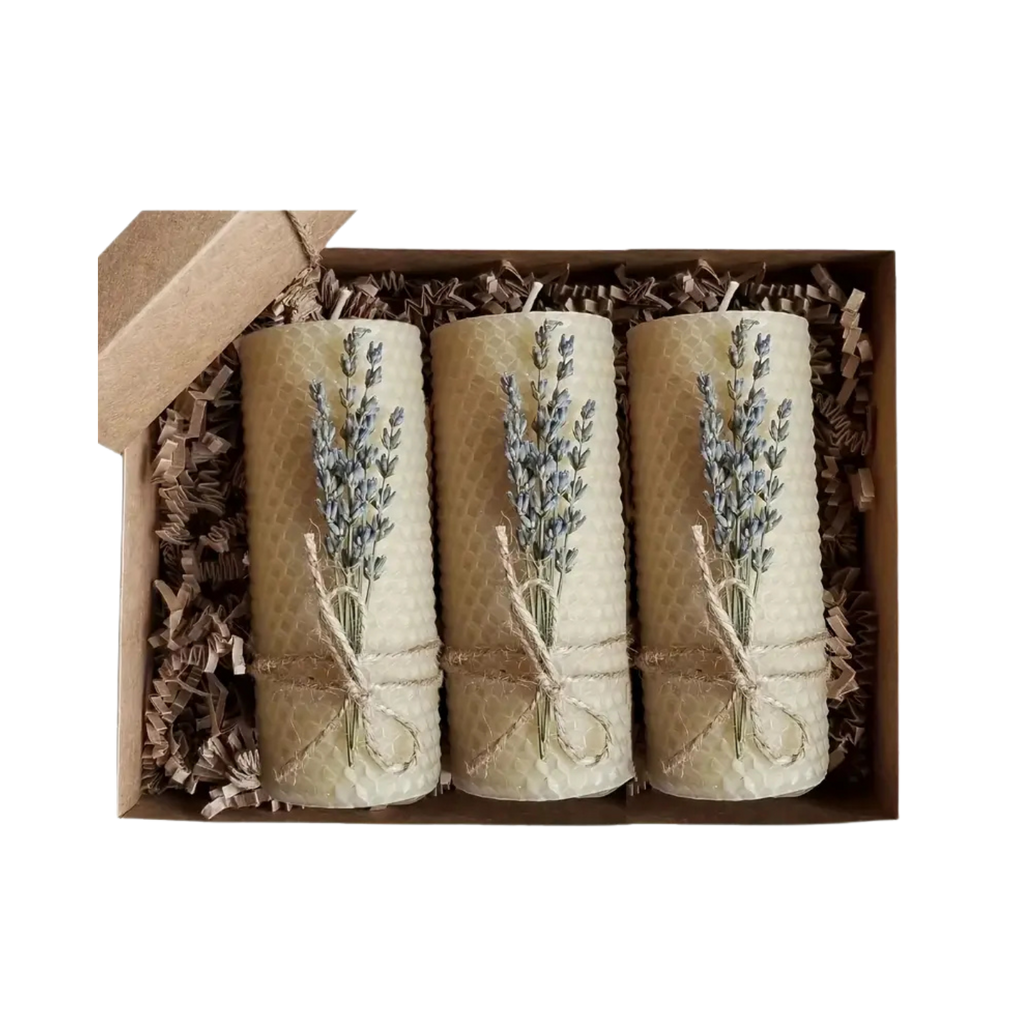 Beeswax Candle Gift Set - 3pc Soy Candle