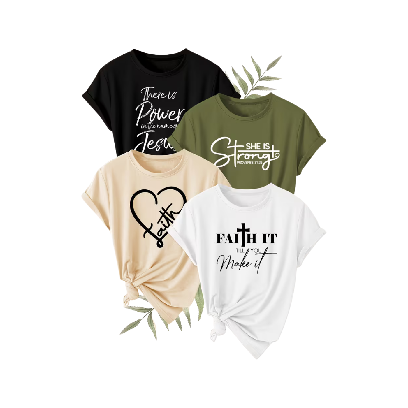 4pc Assorted Female Christian T's