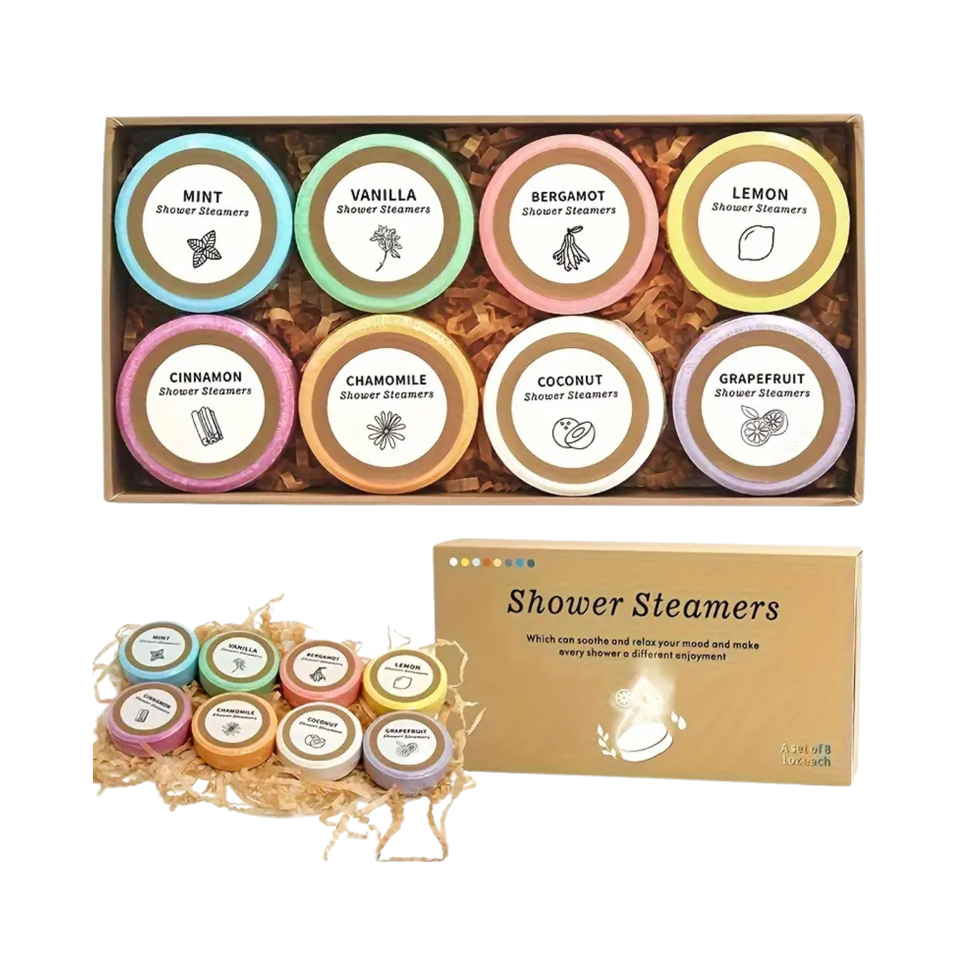 8-Pack Herbal Bath Salts Gift Pack