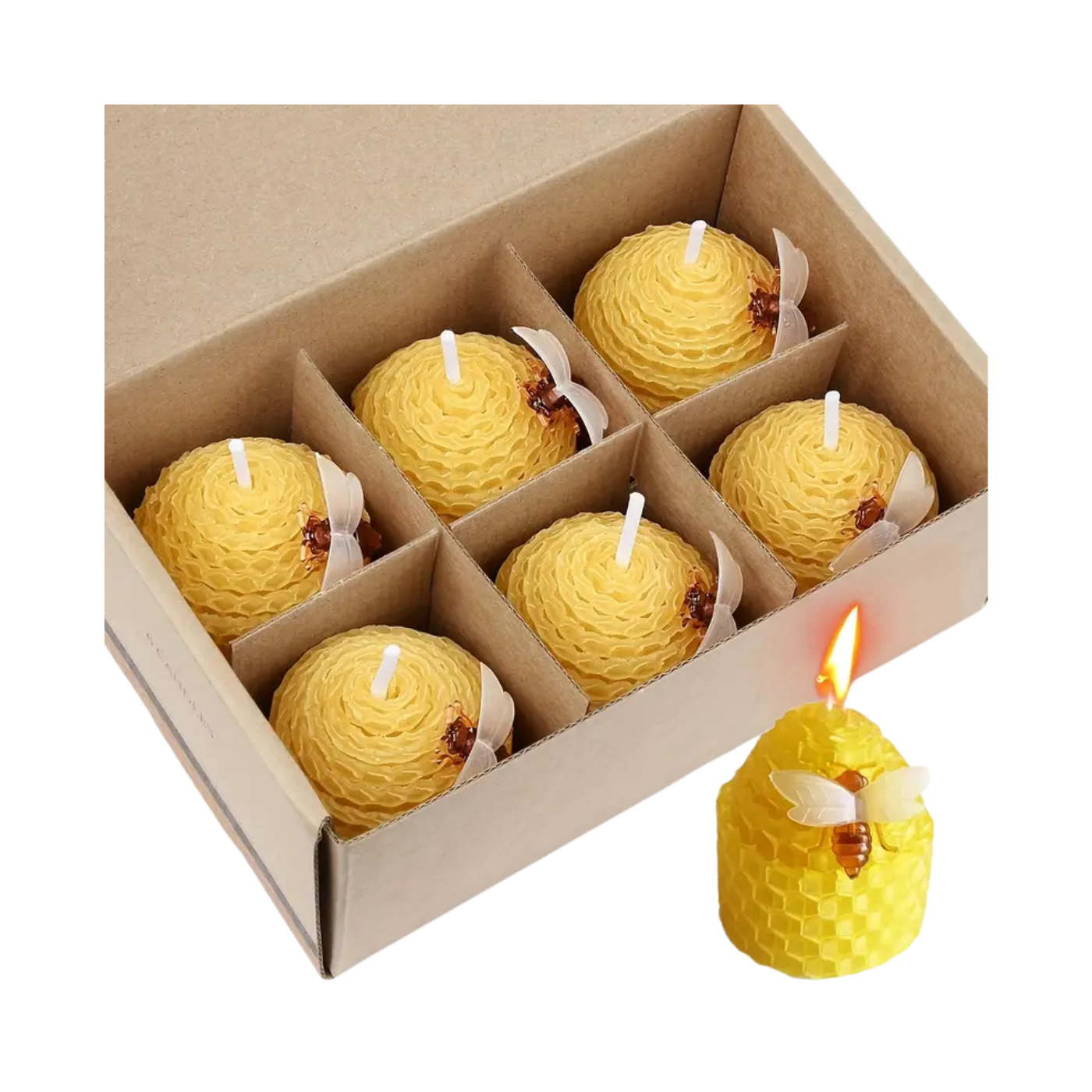 Assorted Beeswax Candles Gift Set
