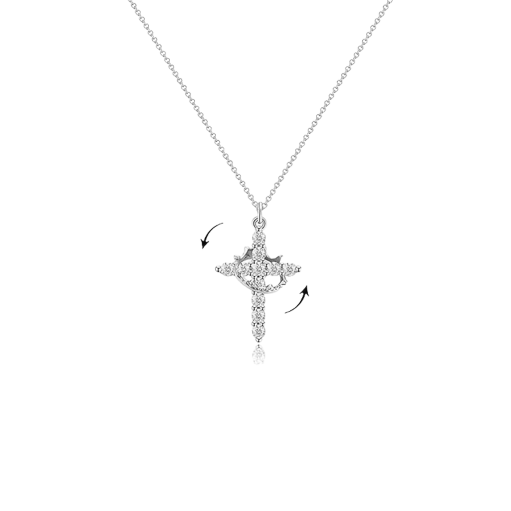 Crowned in Faith Cross Necklace