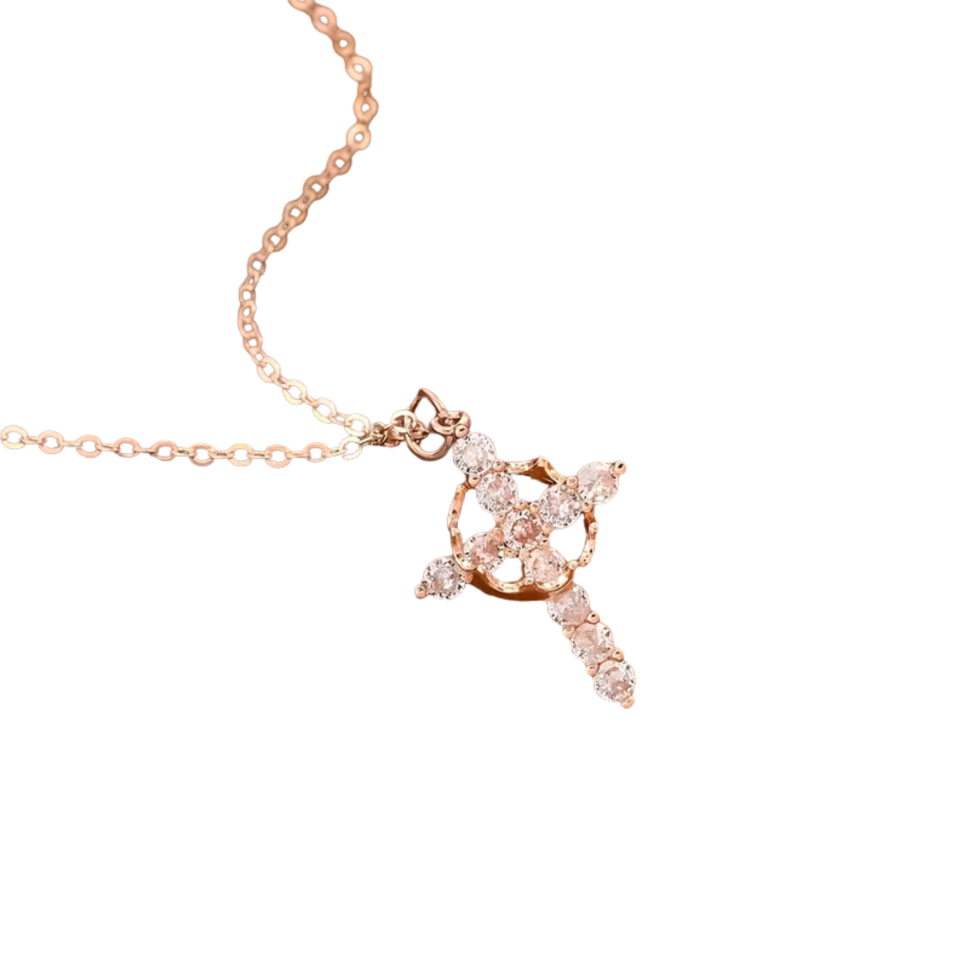 Crowned in Faith Cross Necklace