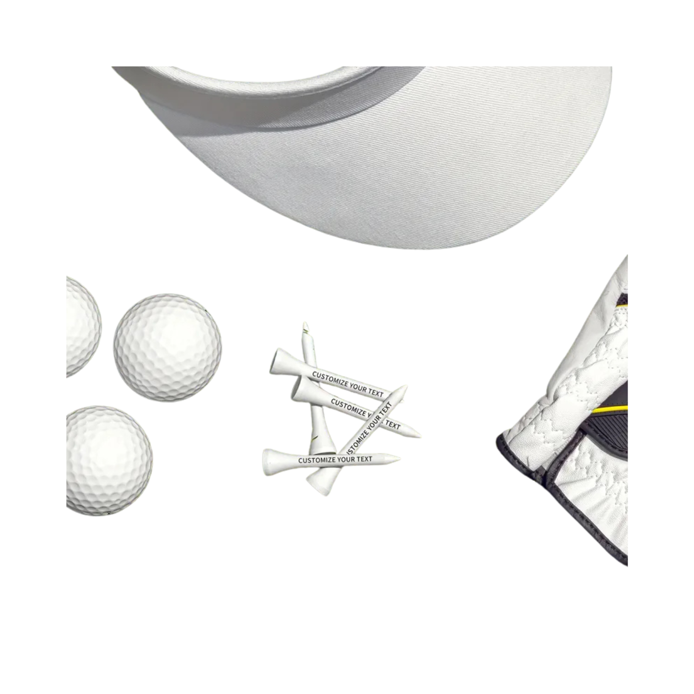 80pc Personalized Custom Text Golf Tees