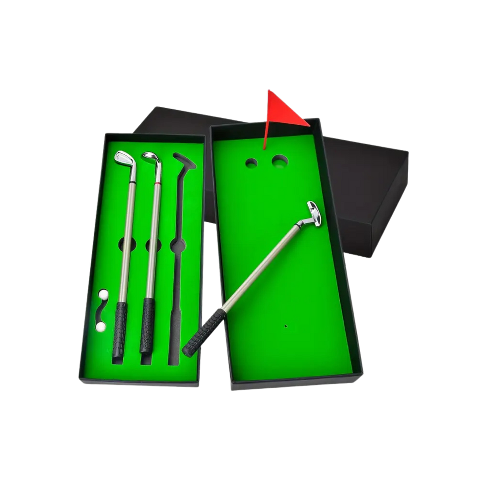 1-Set Golf Pen Set & Mini Desktop Putting Game