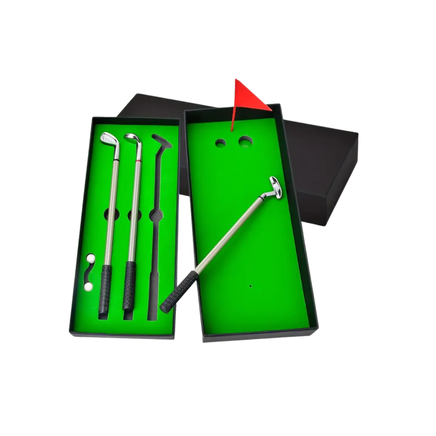 1-Set Golf Pen Set & Mini Desktop Putting Game