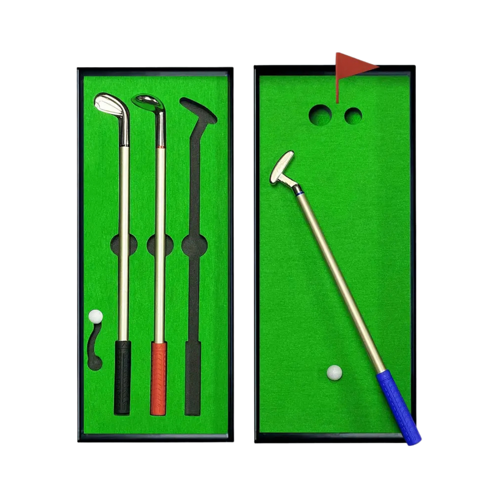 1-Set Golf Pen Set & Mini Desktop Putting Game