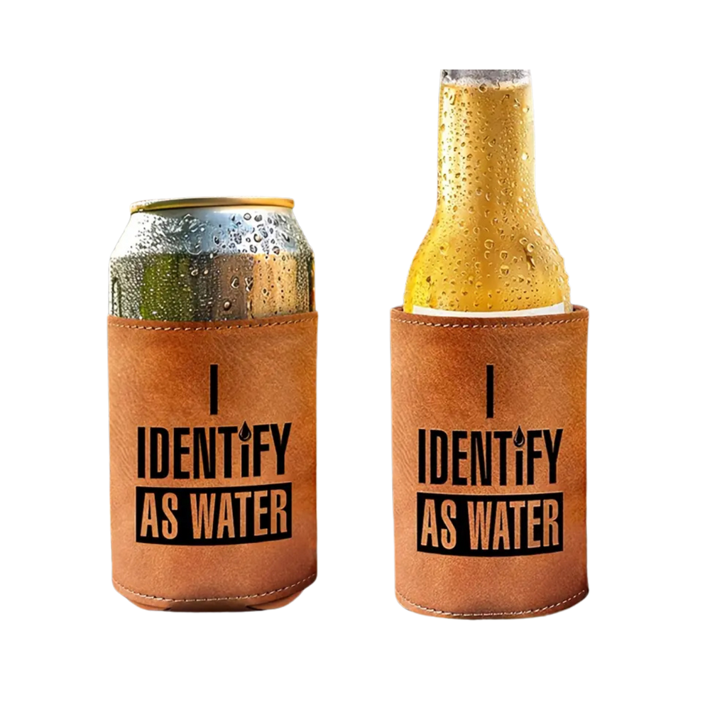 Insulated Faux Leather Beverage Holder