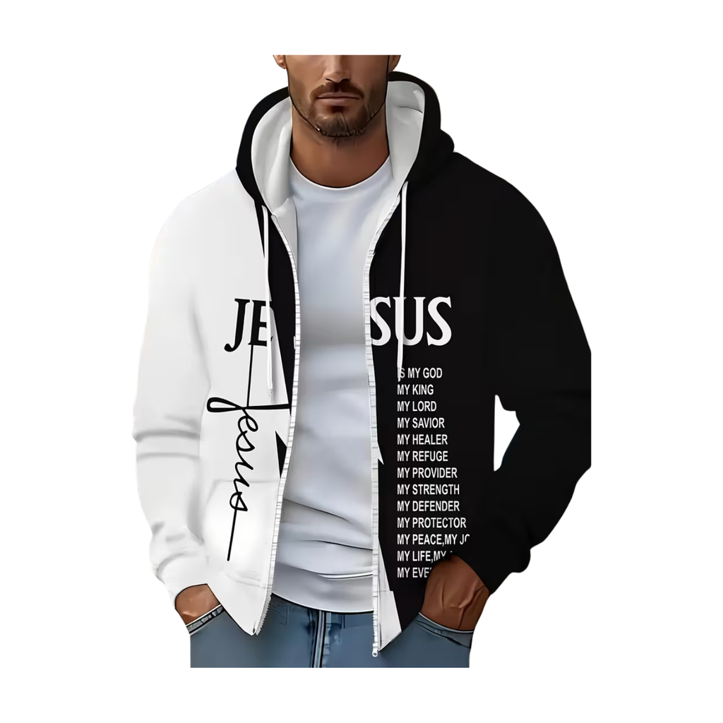 Jesus is My God & Bible Verse Zip Up Hoodie