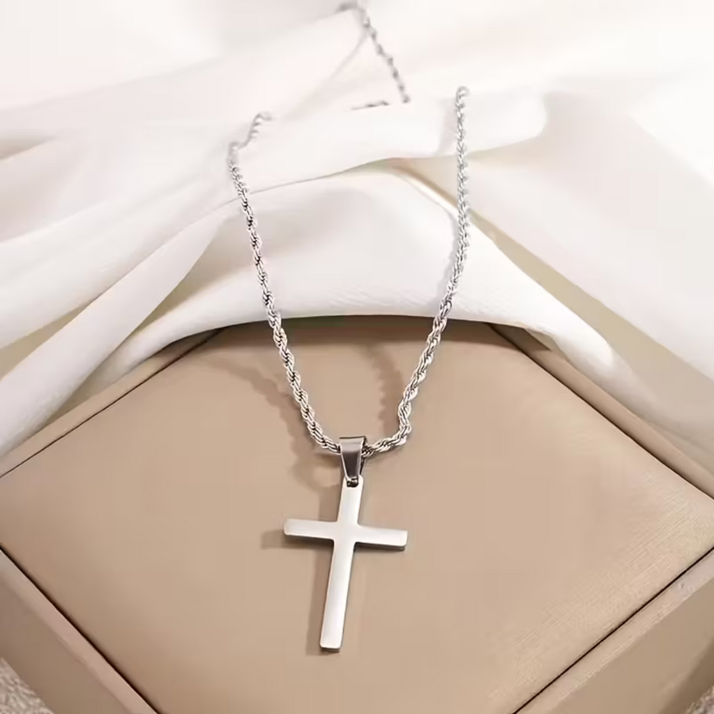 Built On Faith Cross Pendant Necklace
