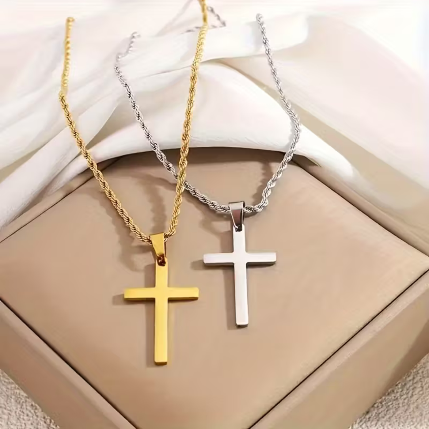 Built On Faith Cross Pendant Necklace