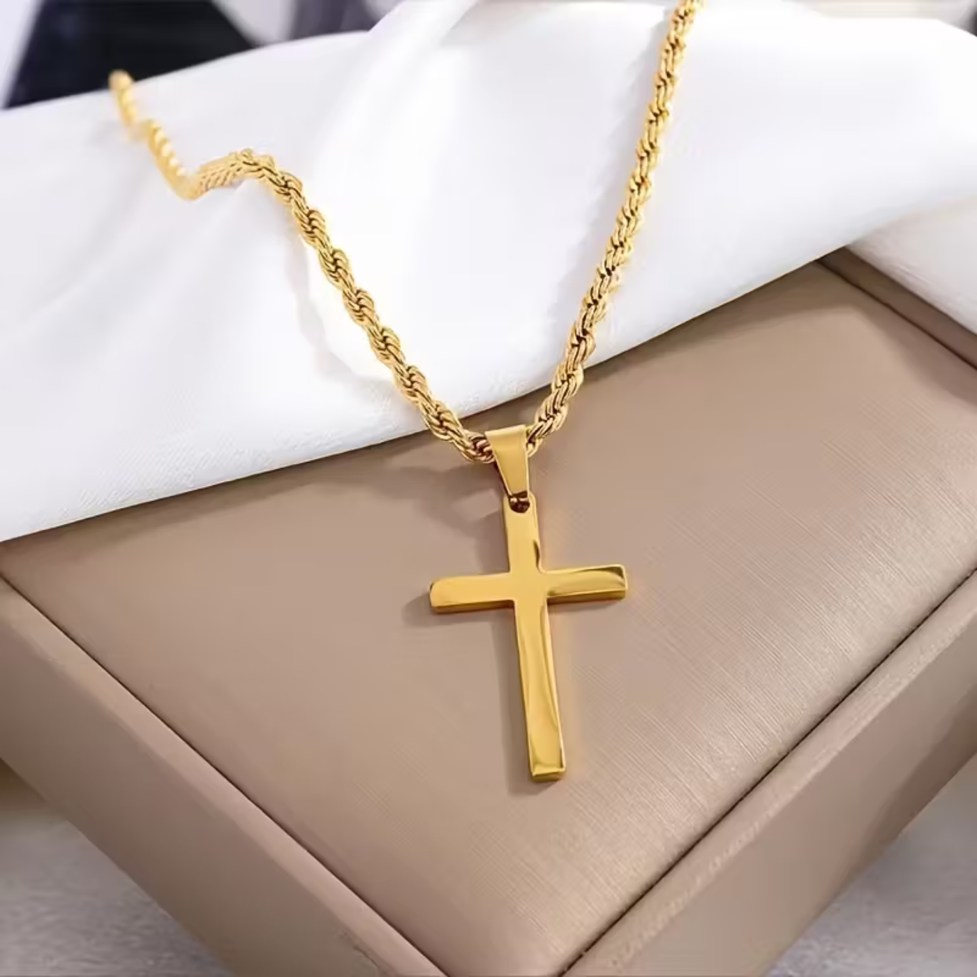 Built On Faith Cross Pendant Necklace