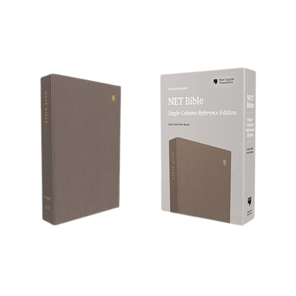 NET Bible Single-Column Reference Gray Comfort Print - Hardcover
