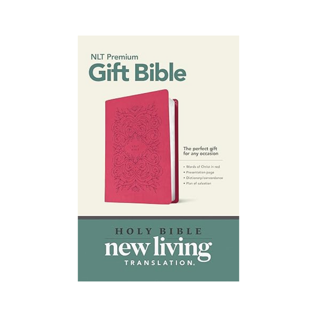 NLT Premium Gift Bible, Red Letter, LeatherLike, Very Berry