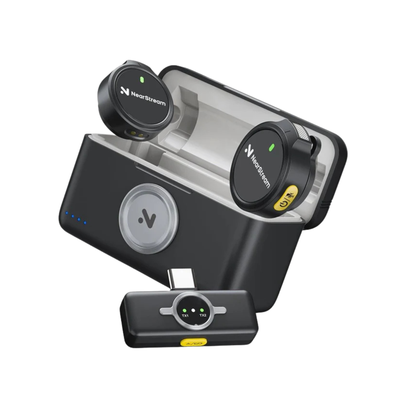 NearStream AI Noise-Canceling All-In-One Lavalier Wireless Microphone Kit