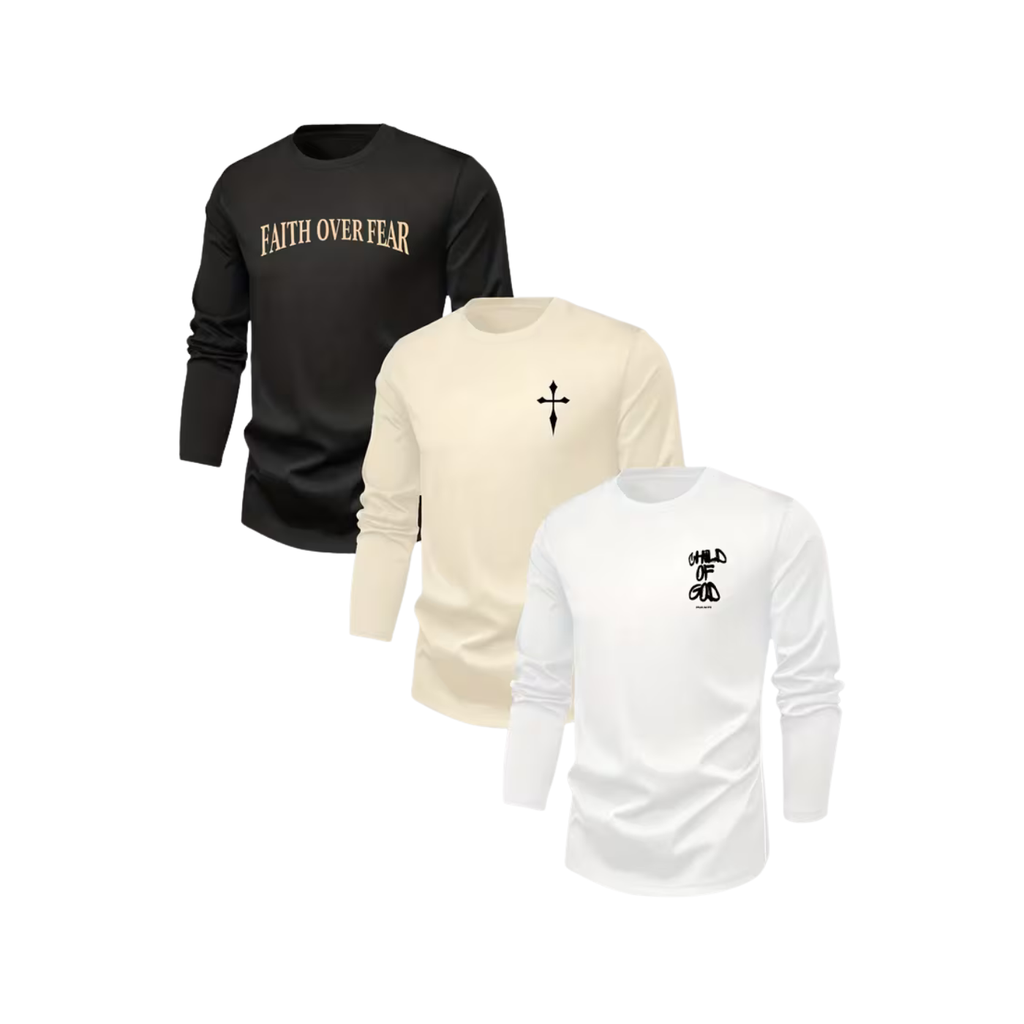 3pc Philippians Long Sleebe Shirts - Men