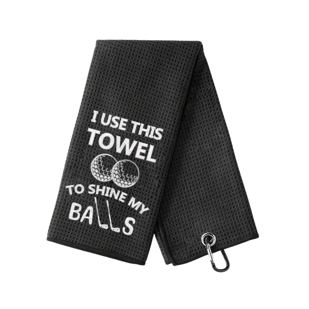 Shine Your Balls - Funny Golf Ball Towel